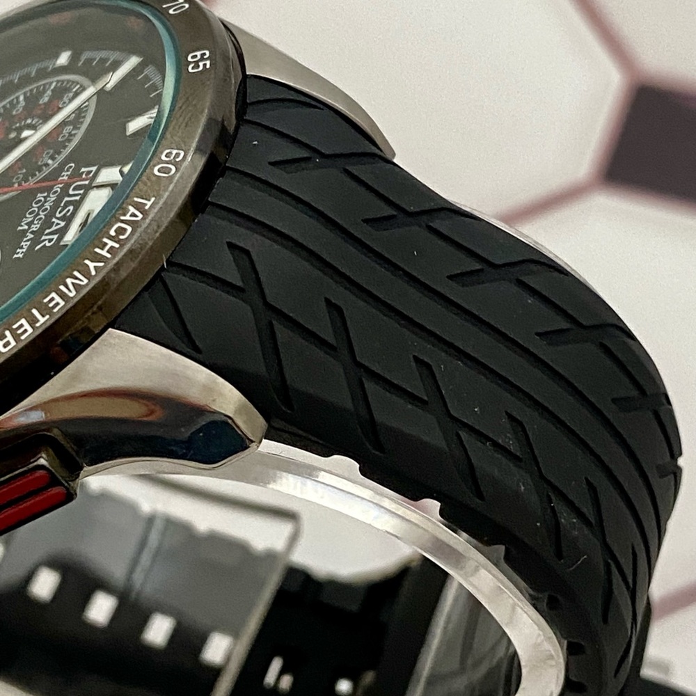 Pulsar Chronograph Tachymeter Racing Watch Tire Tread… Gem